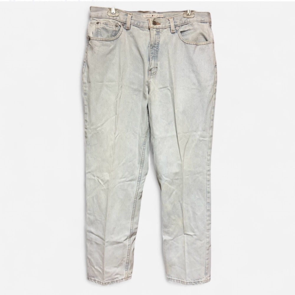 Vintage Tommy Hilfiger Men’s Light Blue Straight Leg Jeans